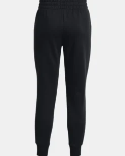 UNDER ARMOR - Pantalone da donna nero felpato con elastico alle caviglie