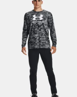UNDER ARMOR - Pantaloni da allenamento uomo neri idrorepellenti e traspiranti