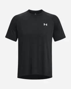 UNDER ARMOR - T shirt da allenamento uomo nera in tessuto traspirante