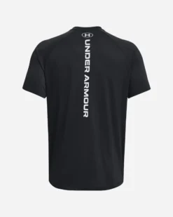 UNDER ARMOR - T shirt da allenamento uomo nera in tessuto traspirante