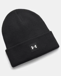 UNDER ARMOUR - BERRETTO HALFTIME CUFF NERO DA UOMO, 1373155_0005