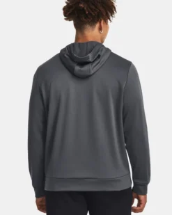 UNDER ARMOUR - Felpa da uomo grigia con cappuccio