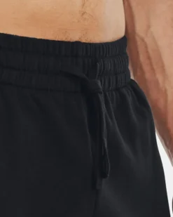 UNDER ARMOUR - Pantalone tuta cargo da uomo nero con logo bianco