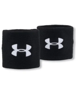 UNDER ARMOUR -POLSINI PERFORMANCE WRISTBANDS NERI, 1276991_0001