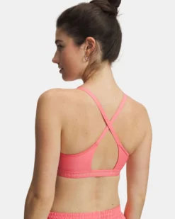 UNDER ARMOUR - REGGISENO SPORTIVO CROSSBACK LOW BRA ROSA SALMONE DA DONNA, 1386424_0600