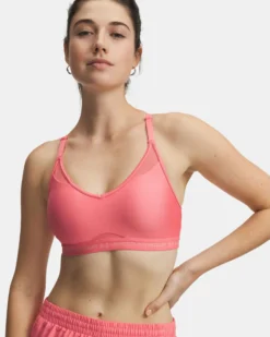 UNDER ARMOUR  - REGGISENO SPORTIVO CROSSBACK LOW BRA ROSA  SALMONE DA DONNA,  1386424_0600
