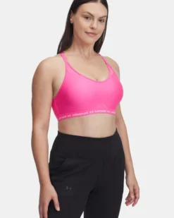 UNDER ARMOUR - REGGISENO SPORTIVO CROSSBACK LOW BRA ULTIMAT FUXIA  DA DONNA, 1386424_0672