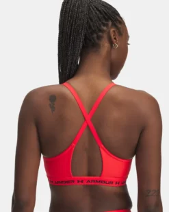 UNDER ARMOUR - REGGISENO SPORTIVO CROSSBACK LOW BRA ULTIMAT ROSSO DA DONNA, 1386424_0714