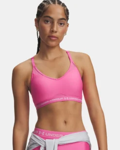 UNDER ARMOUR - REGGISENO SPORTIVO CROSSBACK LOW BRA ROSA DA DONNA, 1386424_0637