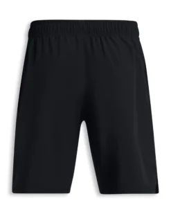 UNDER ARMOUR - SHORT WOVEN WDMK NERO CON DETTAGLI BIANCHI  DA UOMO, 1383356_0001