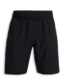 UNDER ARMOUR - SHORT WOVEN WDMK NERO CON DETTAGLI BIANCHI  DA UOMO, 1383356_0001