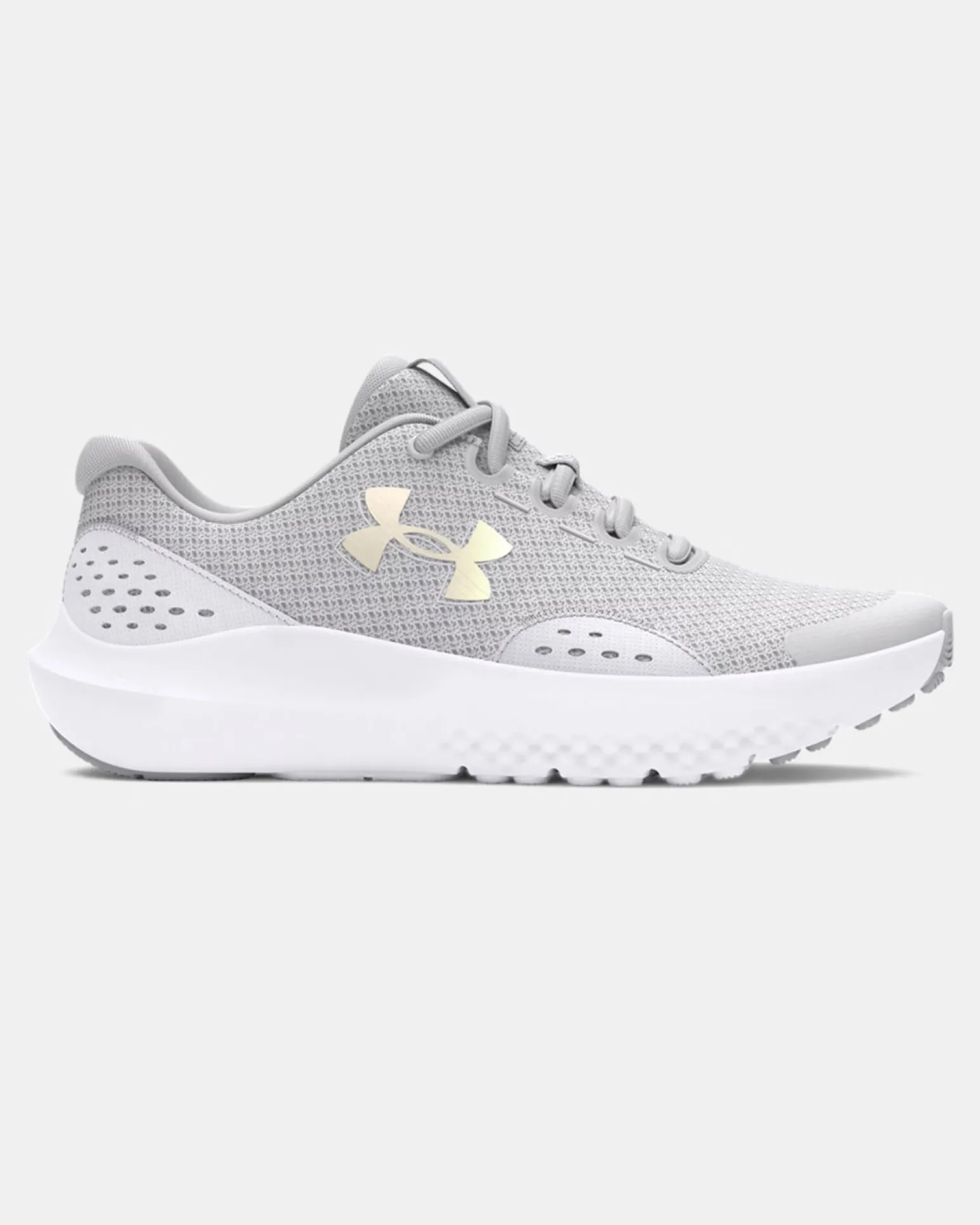 UNDER ARMOUR - SNEAKERS JUNIOR GGS SURGE 4 GS GRIGIE E BIANCHE DAL 35.5 AL 38, 3027108_0100