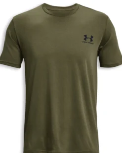 UNDER ARMOUR- T-SHIRT MEZZA MANICA SPORTSTYLE  VERDE SCURO DA UOMO, 1326799_0390