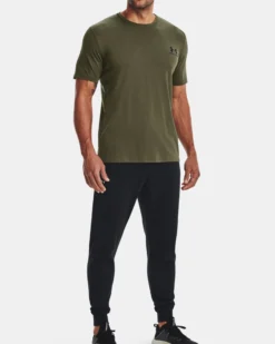 UNDER ARMOUR- T-SHIRT MEZZA MANICA SPORTSTYLE  VERDE SCURO DA UOMO, 1326799_0390