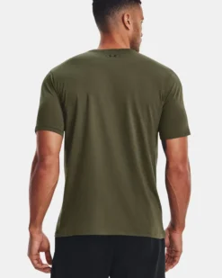 UNDER ARMOUR- T-SHIRT MEZZA MANICA SPORTSTYLE  VERDE SCURO DA UOMO, 1326799_0390