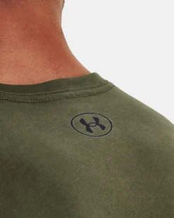 UNDER ARMOUR- T-SHIRT MEZZA MANICA SPORTSTYLE  VERDE SCURO DA UOMO, 1326799_0390