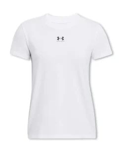 UNDER ARMOUR -T-SHIRT MEZZA MANICA OFF CAMPUS CORE SS BIANCA  DA DONNA, 1383648_0100