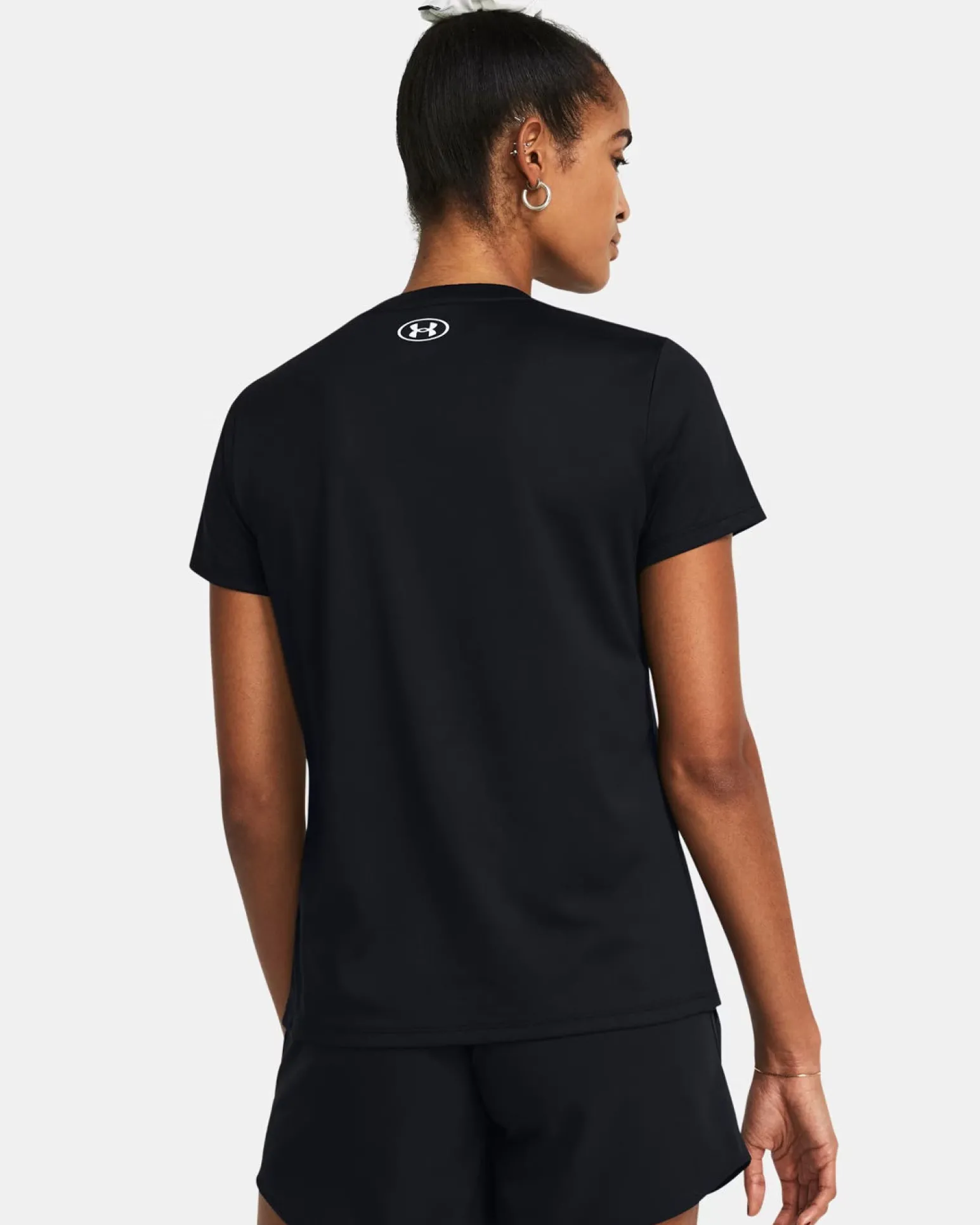 UNDER ARMOUR -T-SHIRT MEZZA MANICA TECH SSC - SOLID NERA DA DONNA, 1384231_0001