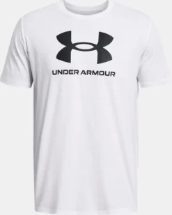 UNDER ARMOUR- T-SHIRT MEZZA MANICA SPORTSTYLE LOGO UPDATE SS BIANCA DA UOMO, 1382911_0100