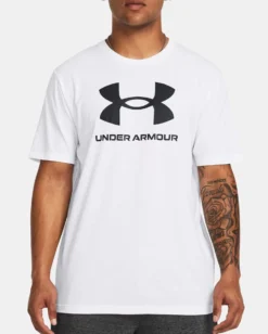 UNDER ARMOUR- T-SHIRT MEZZA MANICA SPORTSTYLE LOGO UPDATE SS BIANCA DA UOMO, 1382911_0100