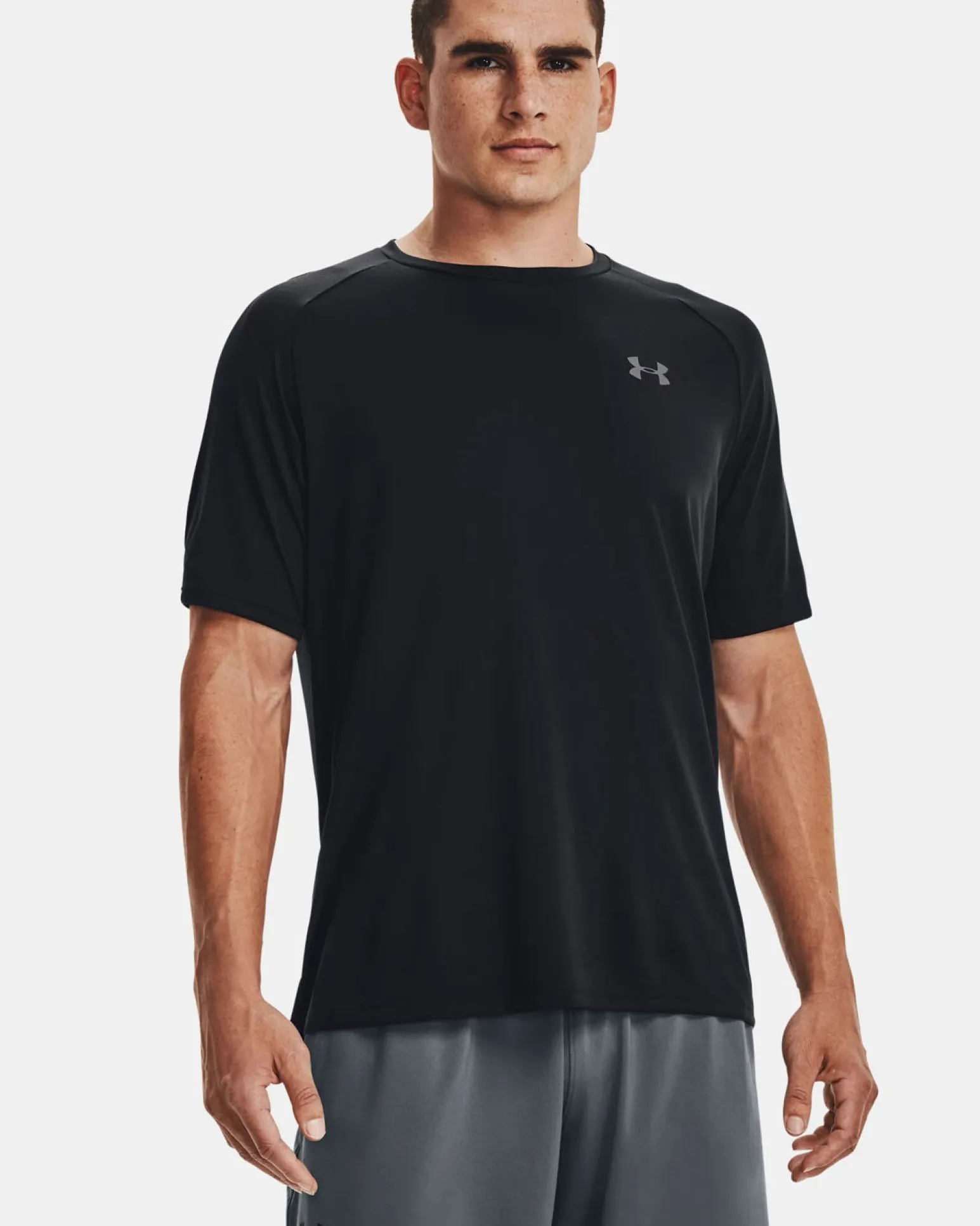 UNDER ARMOUR -T-SHIRT MEZZA MANICA TECH 2.0 SS NERA DA UOMO, 1326413_0001