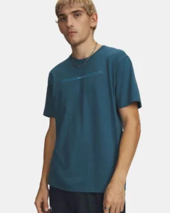 UNDER ARMOUR -T-SHIRT MEZZA MANICA UA M BLUR WM SS VERDE PETROLIO DA UOMO, 6009248_0498