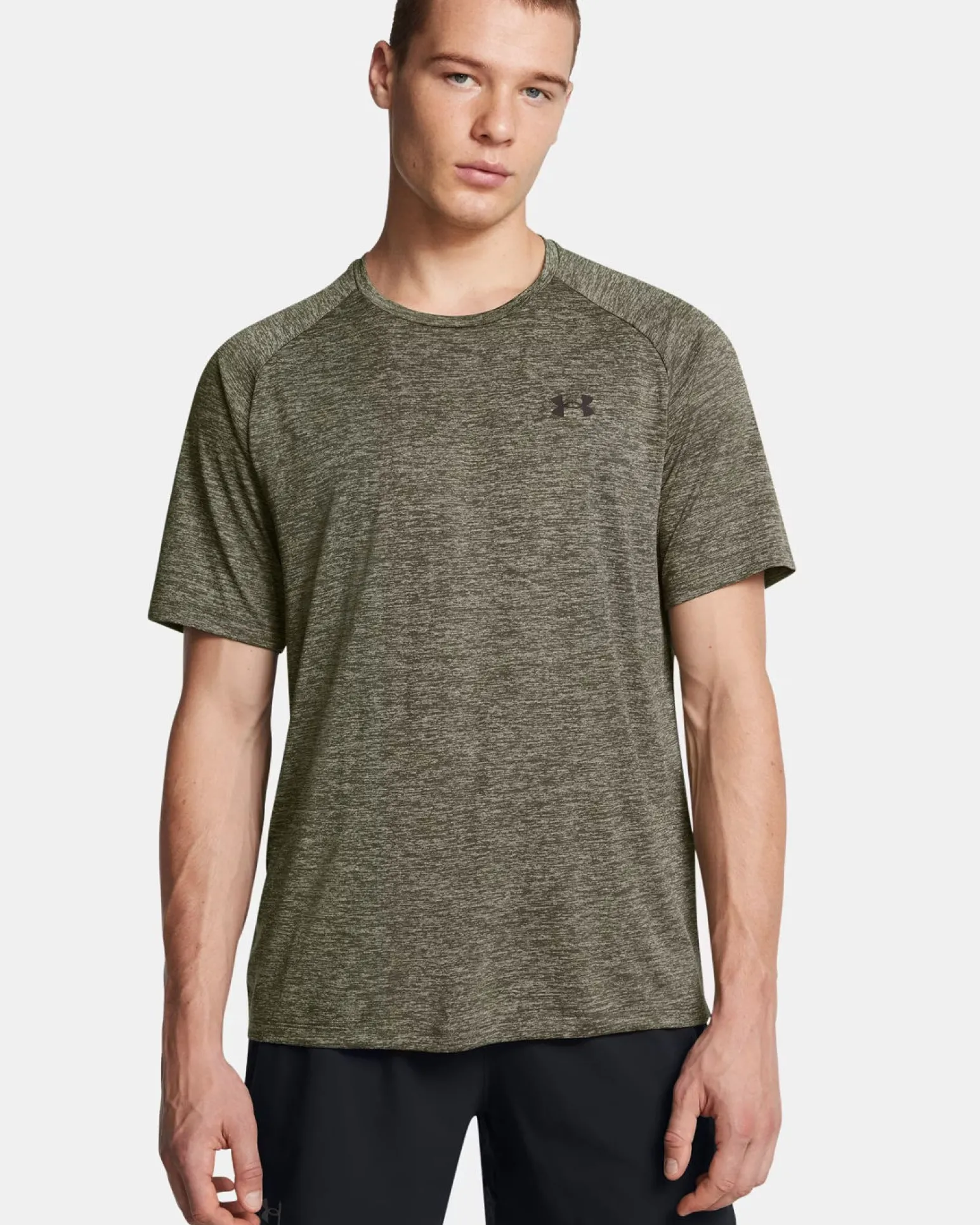 UNDER ARMOUR -T-SHIRT MEZZA MANICA TECH 2.0 SS VERDE DA UOMO, 1326413_0390