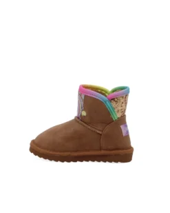 UNICORNO - Stivaletto beige con pelliccia interna