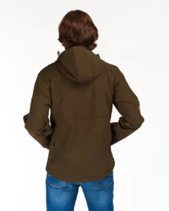UNIVERS - GIACCA DA CACCIA MOENA VERDE IN SOFTSHELL IMPERMEABILE