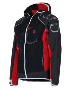 UNIVERS - GIACCA DA OUTDOOR COURMAYEUR NERA E ROSSA IDROREPELLENTE
