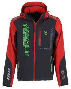 UNIVERS - Giacca softshell water resistant grigio e rosso