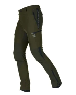 UNIVERS - PANTALONE DA CACCIA ERGO VERDE SCURO IN SOFTSHELL U-TEX IMPERMEABILE