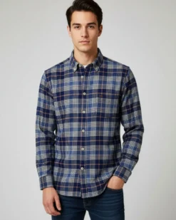 UOMO CAMICIA ML SCOZZ FLANELLA