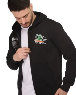 UOMO FELPA FULL ZIP CON CAPPUCCIO