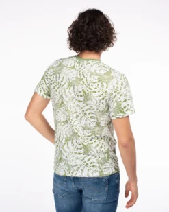 UOMO TSHIRT MEZZA MANICA CON FOGLIE