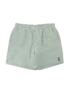WAIKIKI RUN - BOXER MARE A RIGHE BIANCO E VERDE DA UOMO,  SATURNO