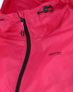 WAIKIKI RUN- - K-WAY CON CAPPUCCIO DONNA FUXIA  CON DETTAGLI NERI - LESINA