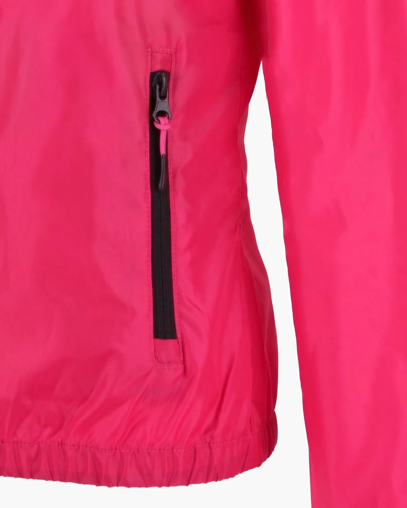 WAIKIKI RUN- - K-WAY CON CAPPUCCIO DONNA FUXIA CON DETTAGLI NERI - LESINA