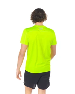 WAIKIKI RUN - T shirt da running giallo fluo in meh traspirante