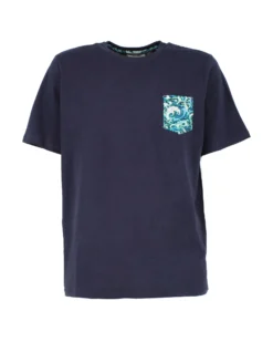WAIKIKI RUN - T-SHIRT DA UOMO CON TASCHINO NAVY SAFFO- AU01862_A2050