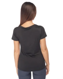 WAIKIKI RUN - T-SHIRT MEZZA MANICA SPORTIVA NERA DA DONNA - LORELLA