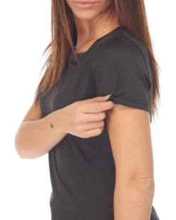 WAIKIKI RUN - T-SHIRT MEZZA MANICA SPORTIVA NERA DA DONNA - LORELLA