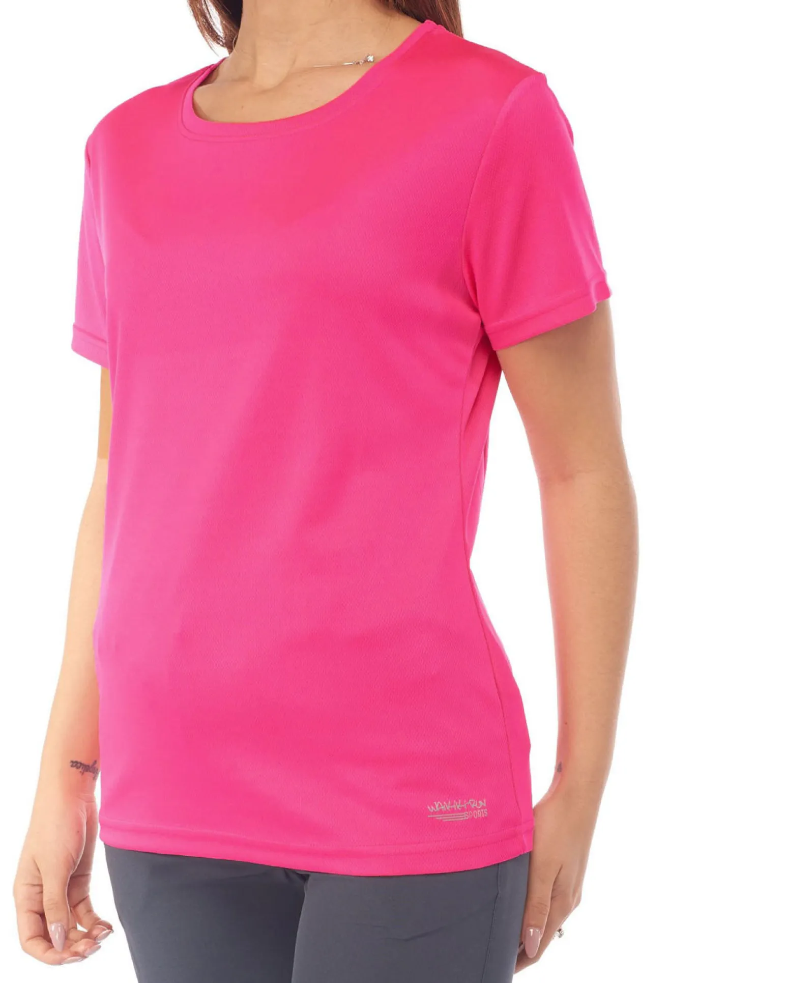WAIKIKI RUN - T-SHIRT MEZZA MANICA FUXIA FLUO DA DONNA - ISIDE