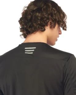 WAIKIKI RUN - T-SHIRT MEZZA MANICA SPORTIVA NERA DA UOMO - ARGO