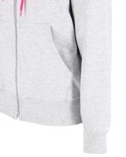 XTREME BOXING - Felpa con cappuccio e zip completa grigia da donna in cotone
