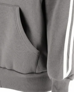 XTREME BOXING - FELPA GRIGIA DA UOMO FULL ZIP CON CAPPUCCIO