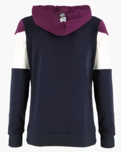 XTREME BOXING - FELPA VIOLA/BIANCO/BLU DA DONNA FULL ZIP CON CAPPUCCIO