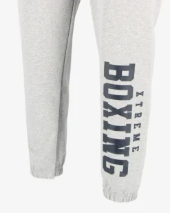 XTREME BOXING - PANTALONE TUTA GRIGIO DA UOMO CON POLSINO