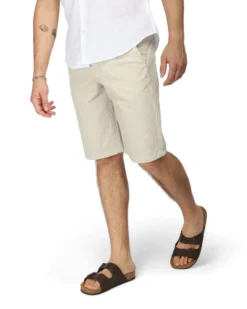 YELLOW DOG - BERMUDA DA UOMO BEIGE TASCA AMERICA A RIGHE CON LACCIO