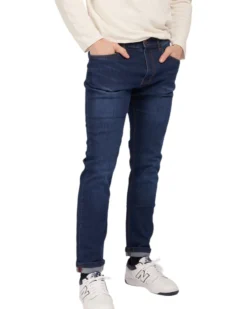 YELLOW DOG - JEANS BLU SCURO 5 TASCHE CON RISVOLTINO